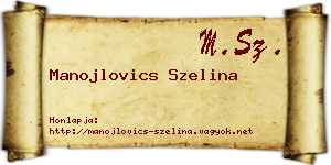Manojlovics Szelina névjegykártya